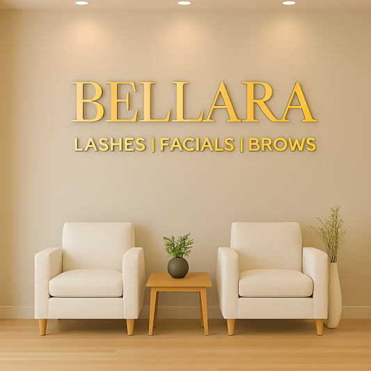 Modern Luxury Beauty Salon Interior: Lashes, Facials & Brows Studio