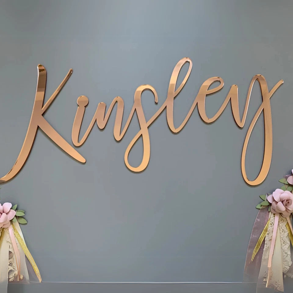 Large Acrylic Personalized Name Wall Nursery Sign Gift Party Birthday Decoration