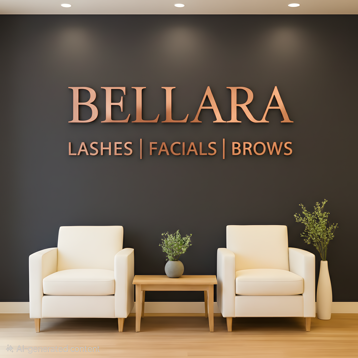 Modern Luxury Beauty Salon Interior: Lashes, Facials & Brows Studio