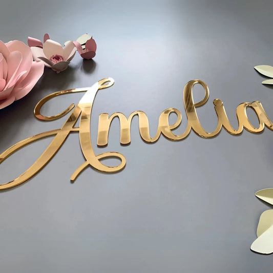 Large Acrylic Personalized Name Wall Nursery Sign Gift Party Birthday Decoration