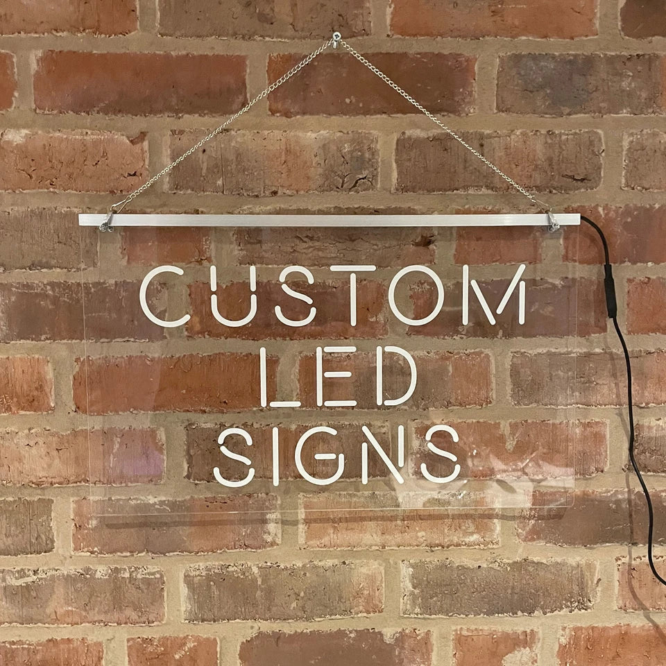 Custom LED Neon Look Sign Personalised Light Up Illuminated Bar Man Cave Sign