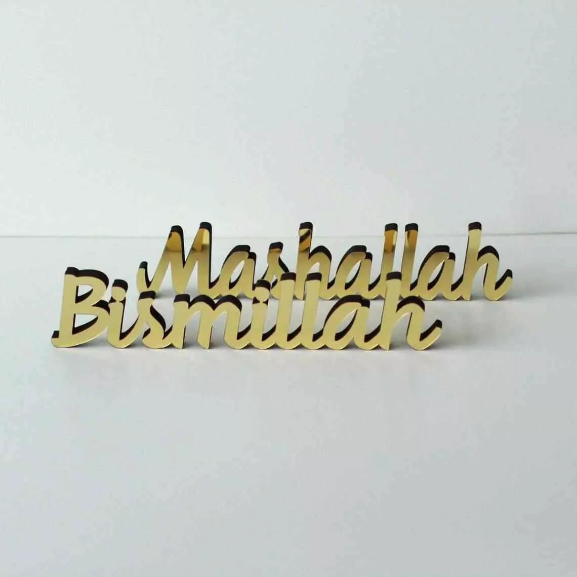 Tabletop Decor Bismillah, SubhanAllah, Alhamdulillah, AllahuAkbar, MashAllah