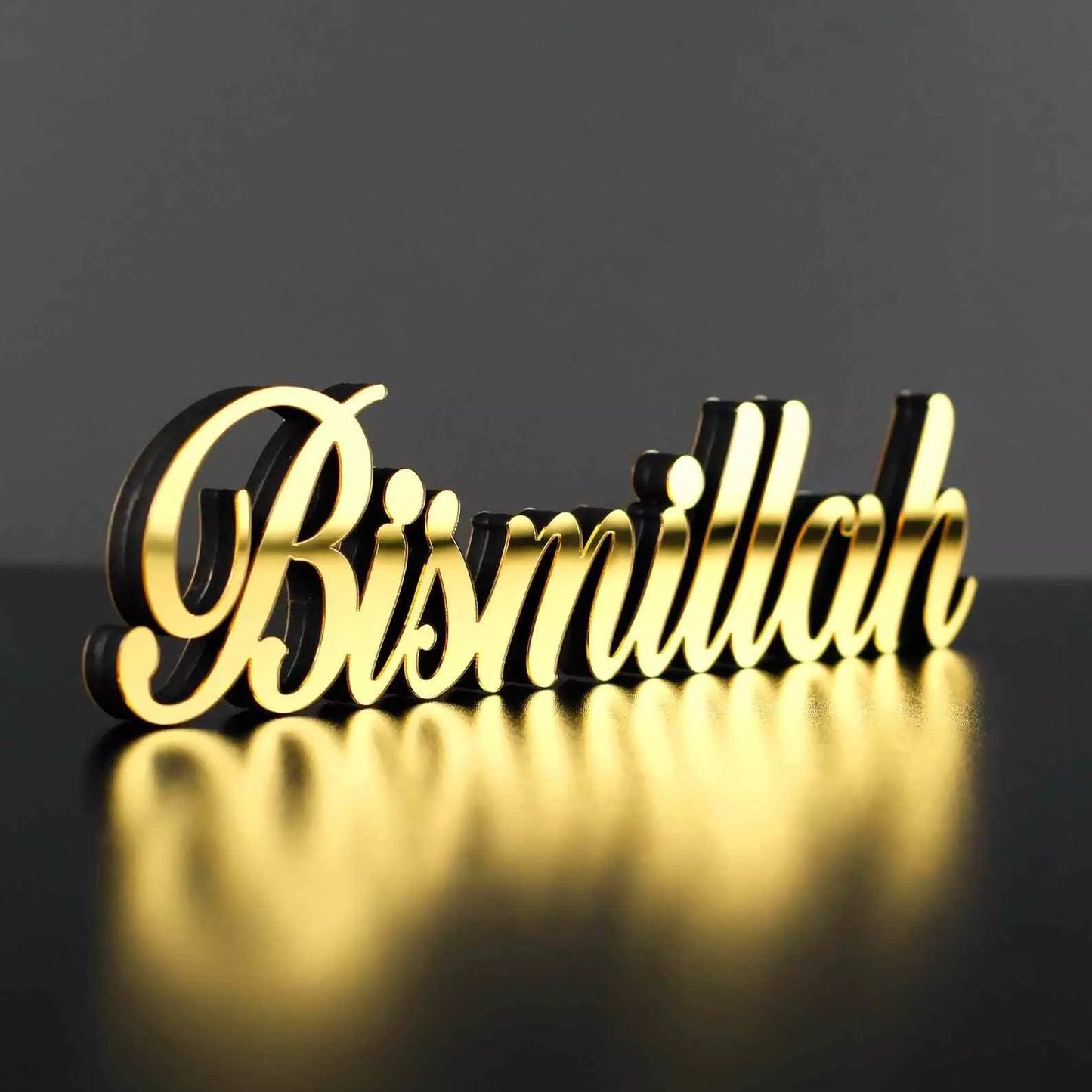 Bismillah, Alhamdulillah, MashAllah Latin Islamic Tabletop Art Decor - Eid Gift