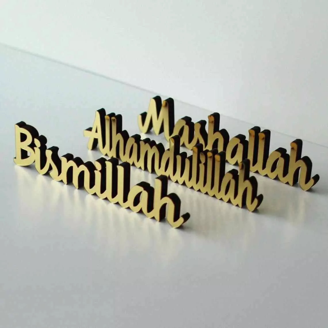 Tabletop Decor Bismillah, SubhanAllah, Alhamdulillah, AllahuAkbar, MashAllah