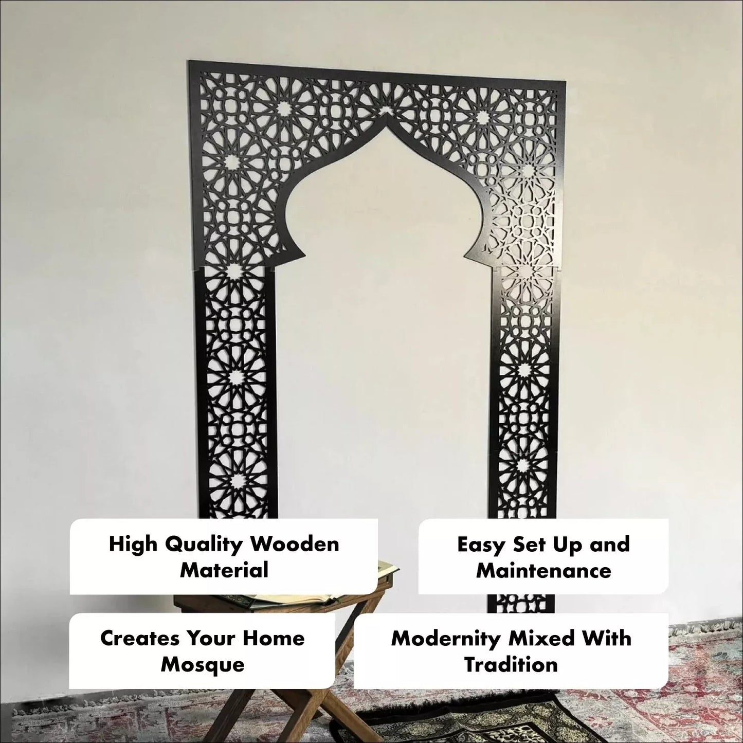 NEW Mihrab Islamic Wall Art with Allah, Muhammad & Ayat