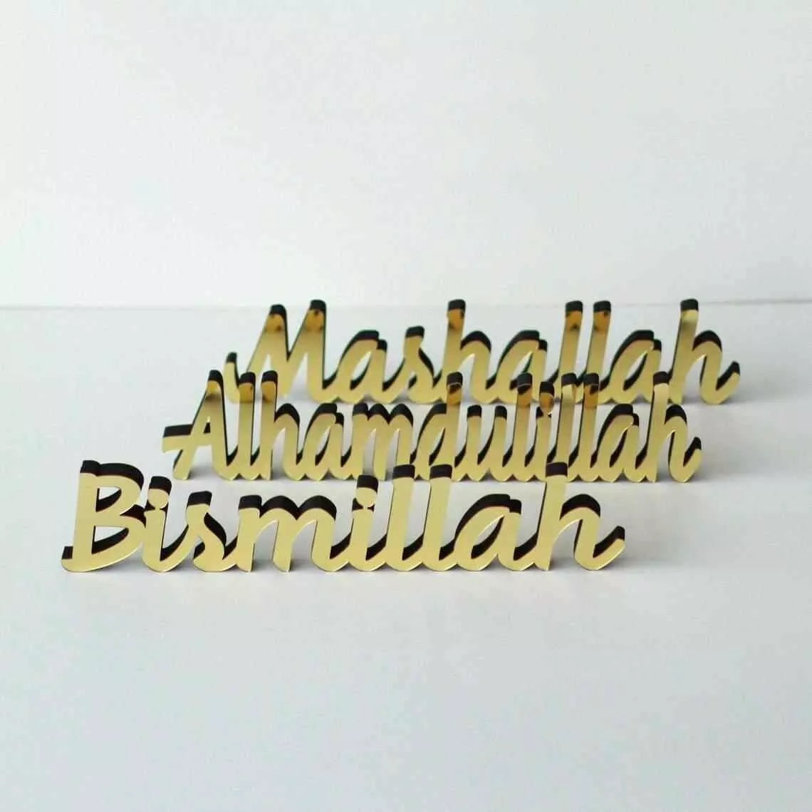 Tabletop Decor Bismillah, SubhanAllah, Alhamdulillah, AllahuAkbar, MashAllah