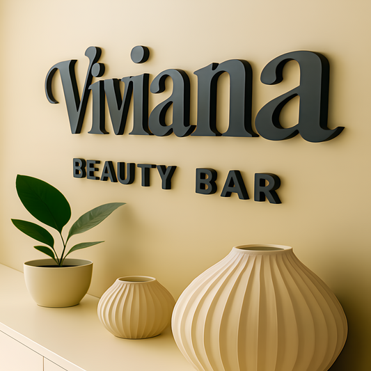 Custom 3D Acrylic Business Sign - Professional Salon Wall Decor