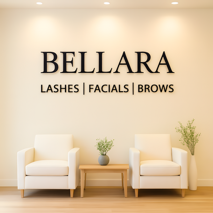 Modern Luxury Beauty Salon Interior: Lashes, Facials & Brows Studio
