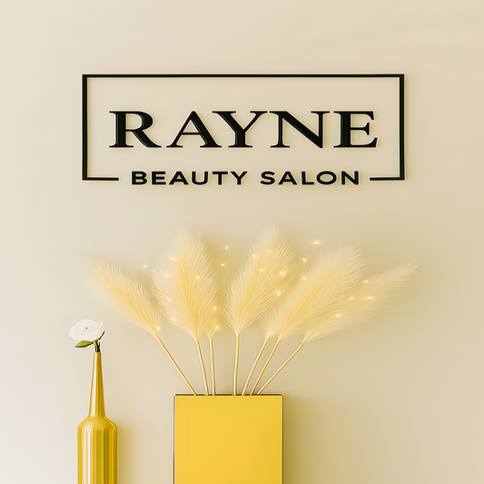 3D Acrylic Salon Wall Logo Sign – Custom Business Name & Beauty Spa Decor