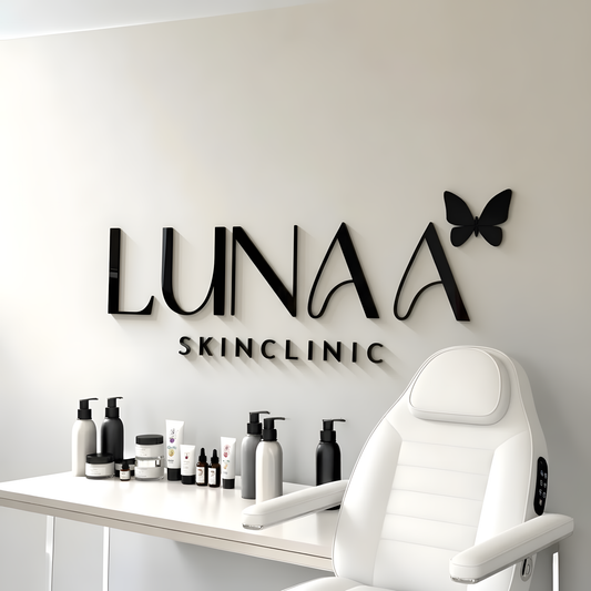 Custom Acrylic 3D Salon Sign - Glossy Wall Decor for Skin Clinic & Spa