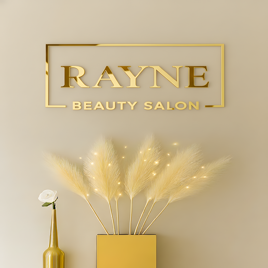 3D Acrylic Salon Wall Logo Sign – Custom Business Name & Beauty Spa Decor