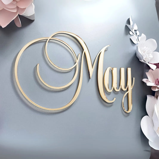 Large  Acrylic Personalized Name Wall Nursery Sign Gift Party Birthday Decoration