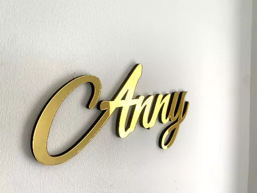 Shinny Acrylic Name Sign Personalized Name Wall Decor Birthday Nursery Name sign