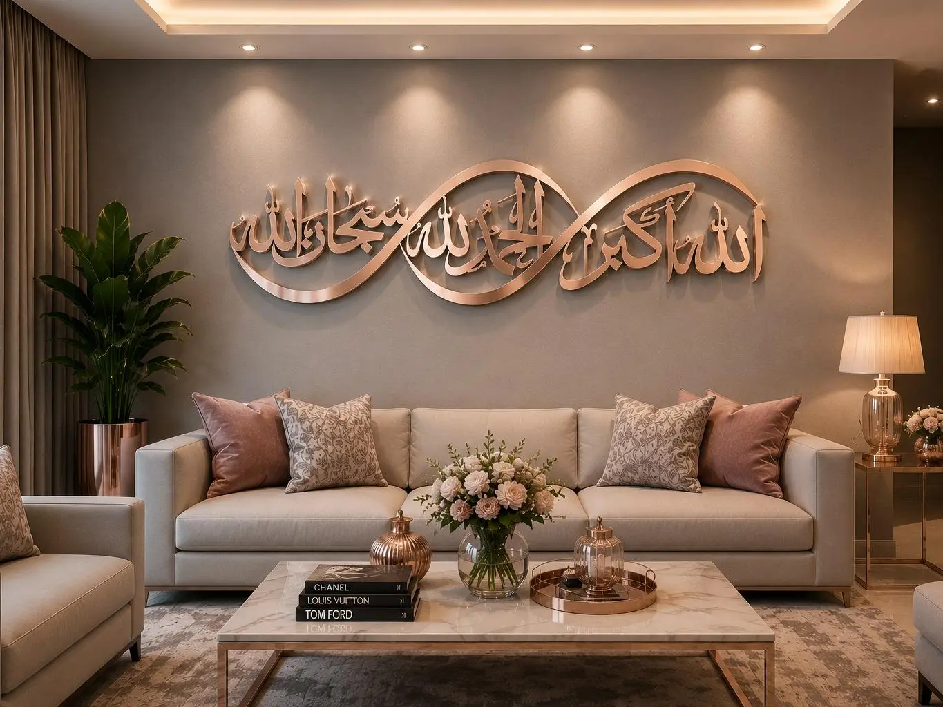 Allahu Akbar Alhamdulillah SubhanAllah Islamic Wall Art, Arabic Calligraphy Home Decor