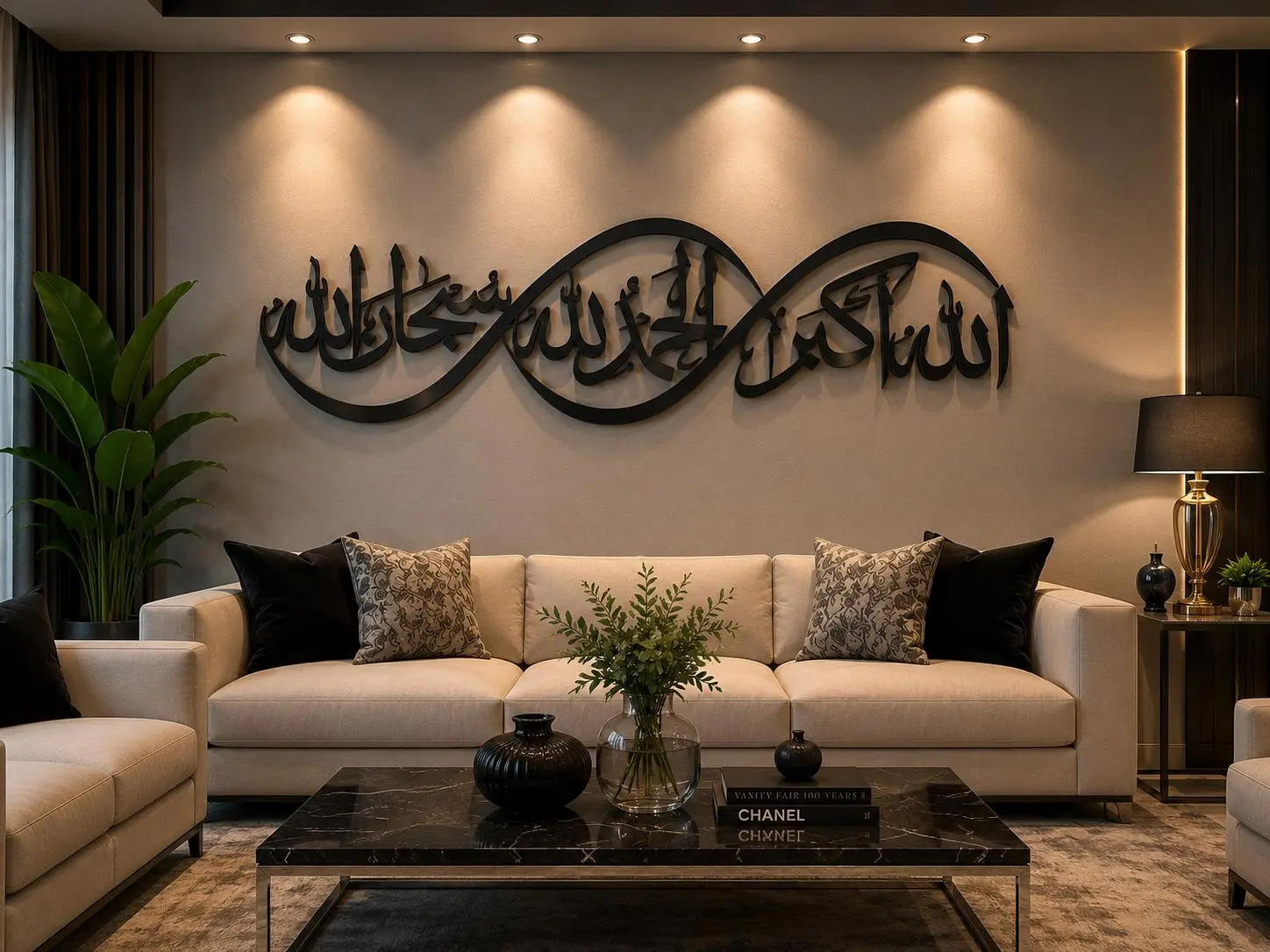 Allahu Akbar Alhamdulillah SubhanAllah Islamic Wall Art, Arabic Calligraphy Home Decor