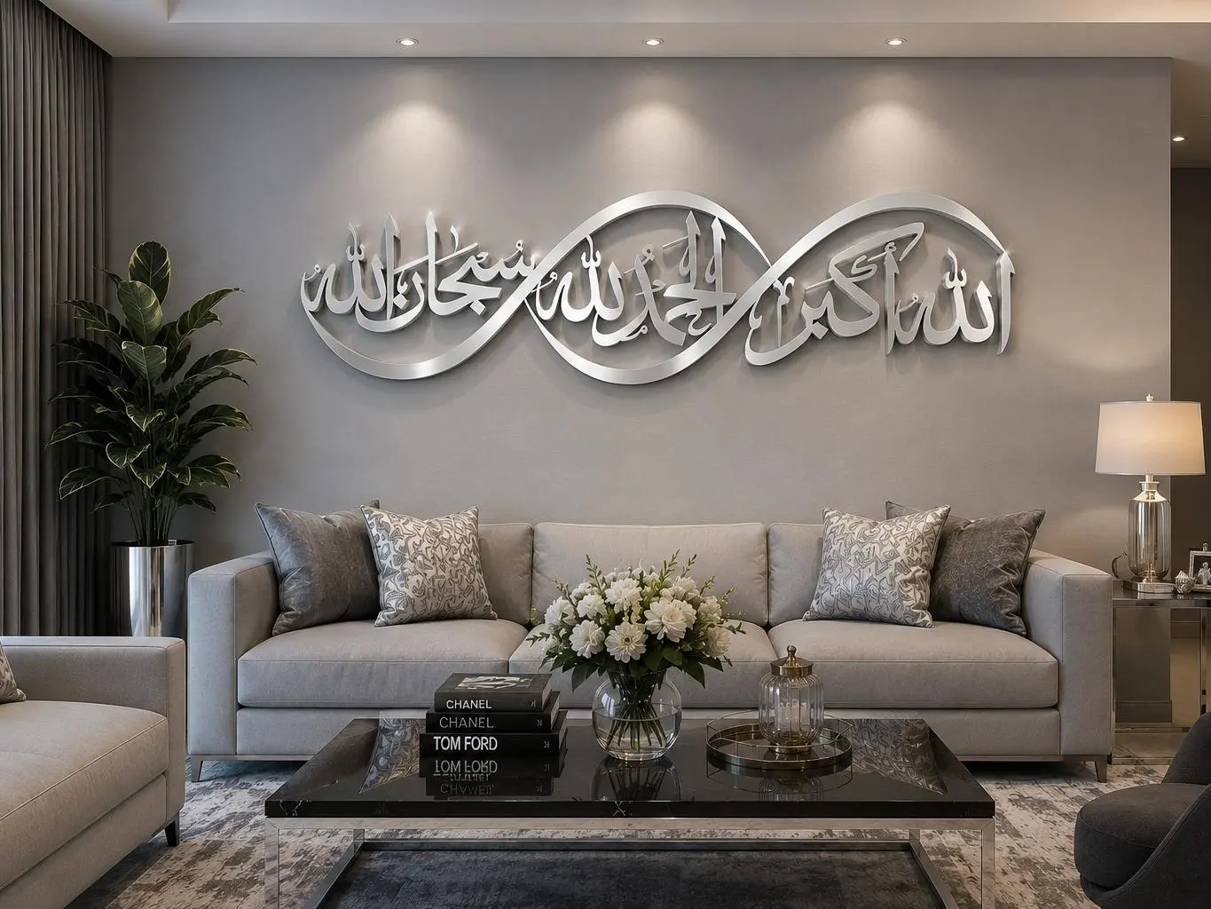 Allahu Akbar Alhamdulillah SubhanAllah Islamic Wall Art, Arabic Calligraphy Home Decor